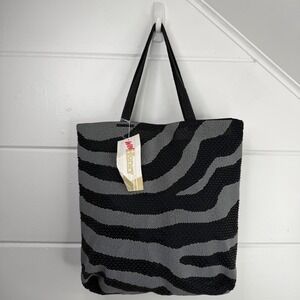 Y2K Wild Honey Zebra Beaded Bag Deadstock Shoulder Bag Tote Indie Sleaze